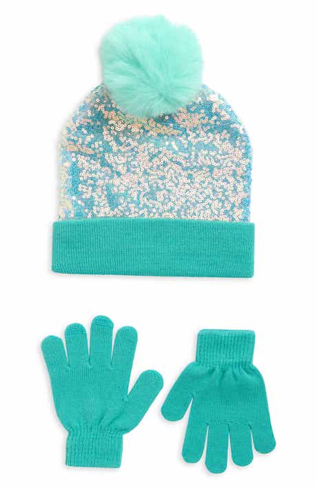 Kids' Pailettes Beanie & Gloves Set