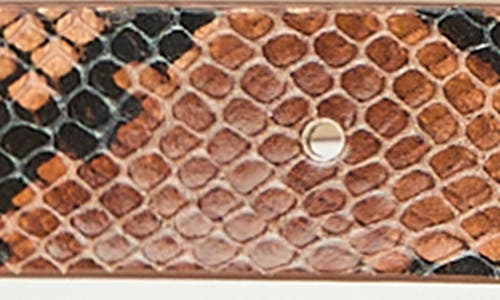 B-low The Belt Milan Python Print Leather Belt In Gold