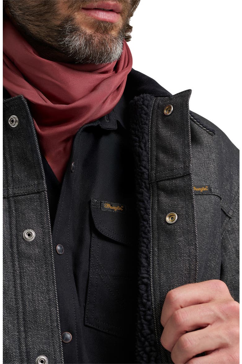 Filson X Wrangler Relaxed Fit Denim Work Jacket, Alternate, color, BLACK
