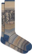 Bugatchi Golfer Stripe Mercerized Cotton Blend Dress Socks