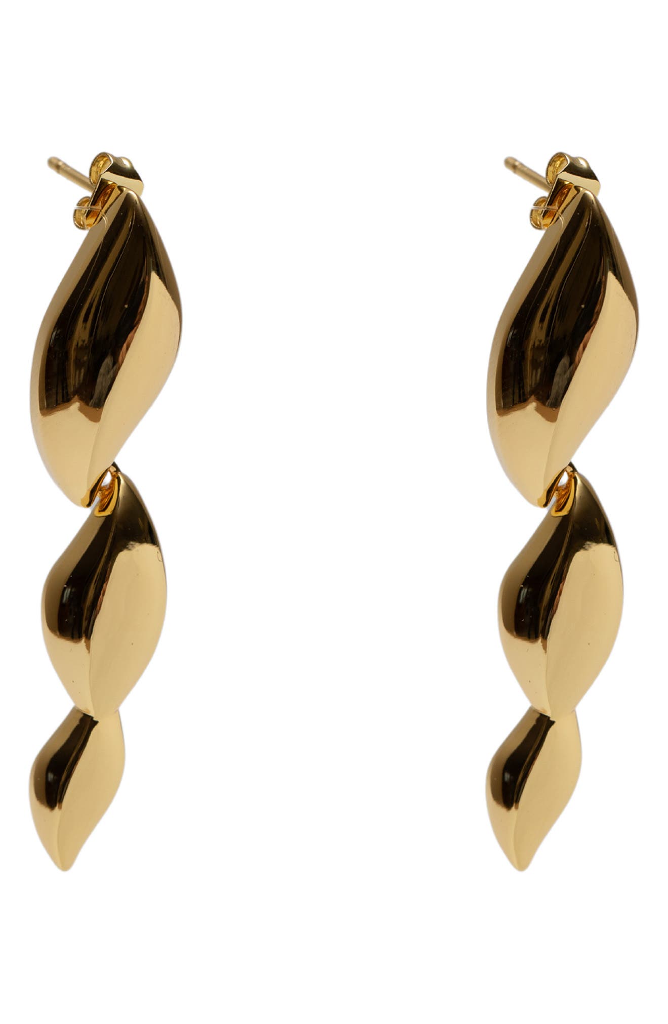 ARGENTO VIVO Marquee Linear Earrings in Gold 