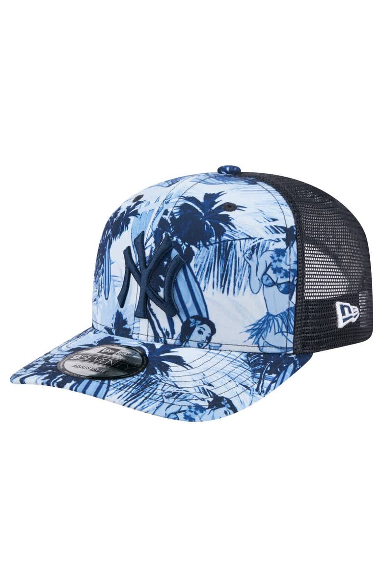 New Era Men's New Era Navy New York Yankees Hula Trucker 9SEVENTY Adjustable Hat, Main, color, Navy