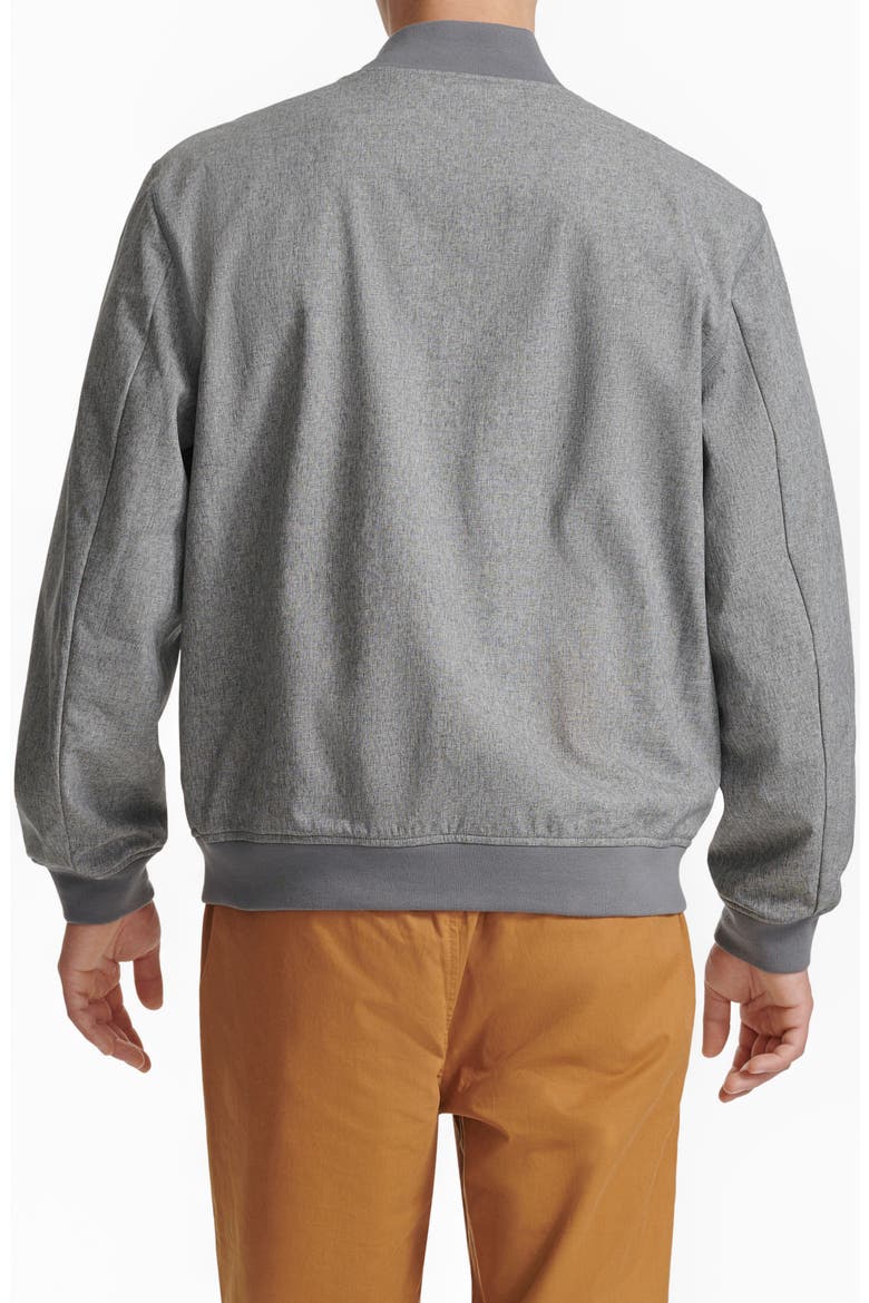 Softshell Varsity Bomber Jacket, Alternate, color, HEATHER GREY