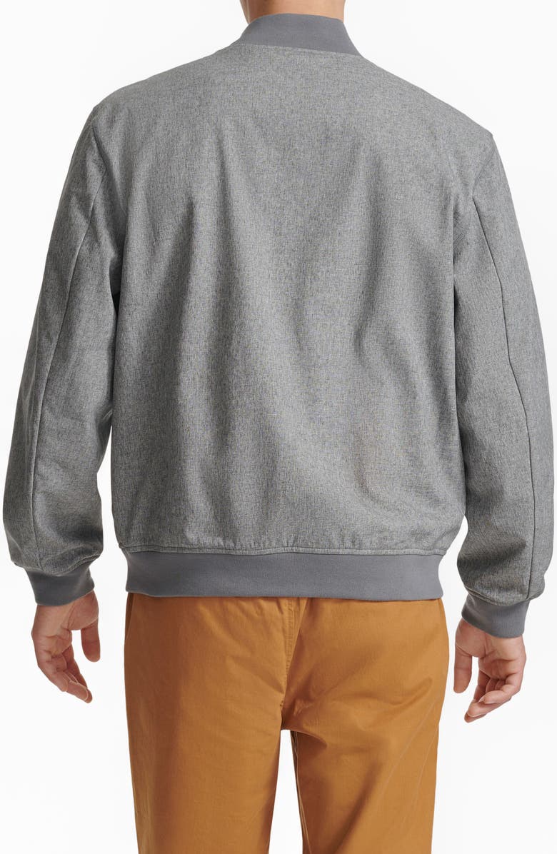 Champion Softshell Varsity Bomber Jacket, Alternate, color, Heather Grey