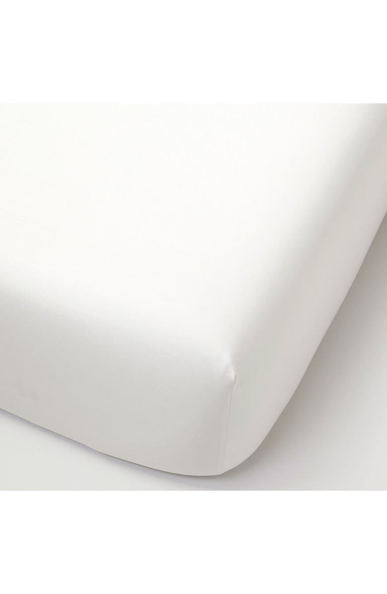 MELANGE HOME 1000 Thread Count Fitted Sheet - Queen, Alternate, color, White