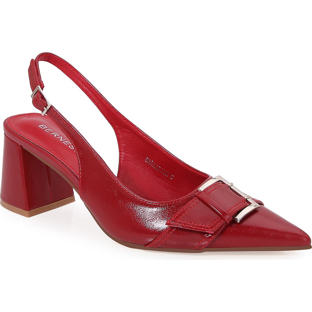 Berness Block Heel Slingback Pump In Burgundy