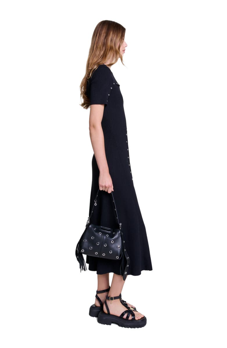 maje Knit maxi dress, Alternate, color, 