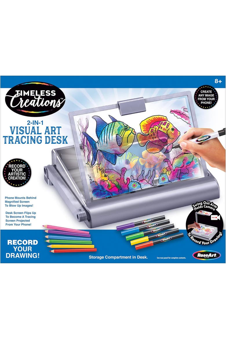 Timeless Creations 2In1 Tracing Desk Drawing Set, Kids, Main, color, Multicolored