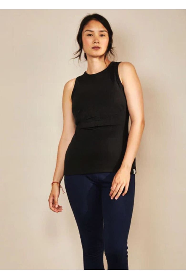 Nursing Rib Racer Vest, Main, color, Black