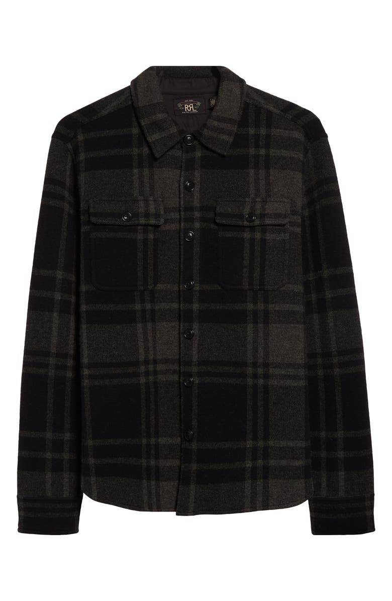 Double RL Matlock Plaid Wool Button-Up Shirt Jacket, Alternate, color, 