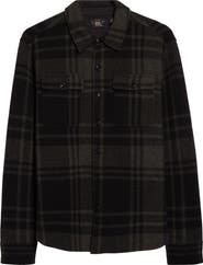 Double RL Matlock Plaid Wool Button-Up Shirt Jacket