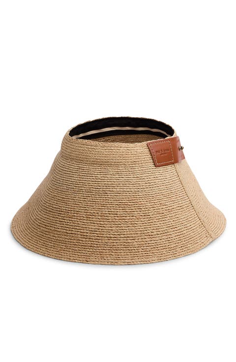 Meredith Rollable Raffia Visor