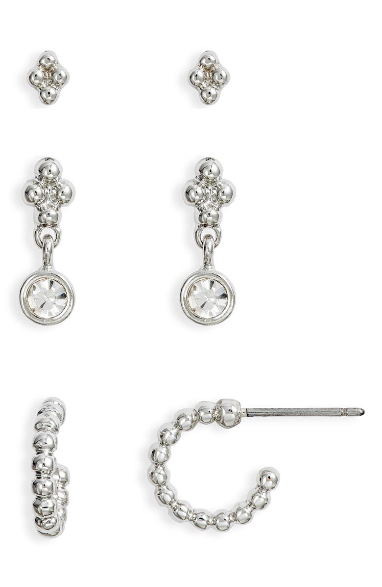 Halogen<sup>®</sup> Set of 3 Earrings, Main, color, 