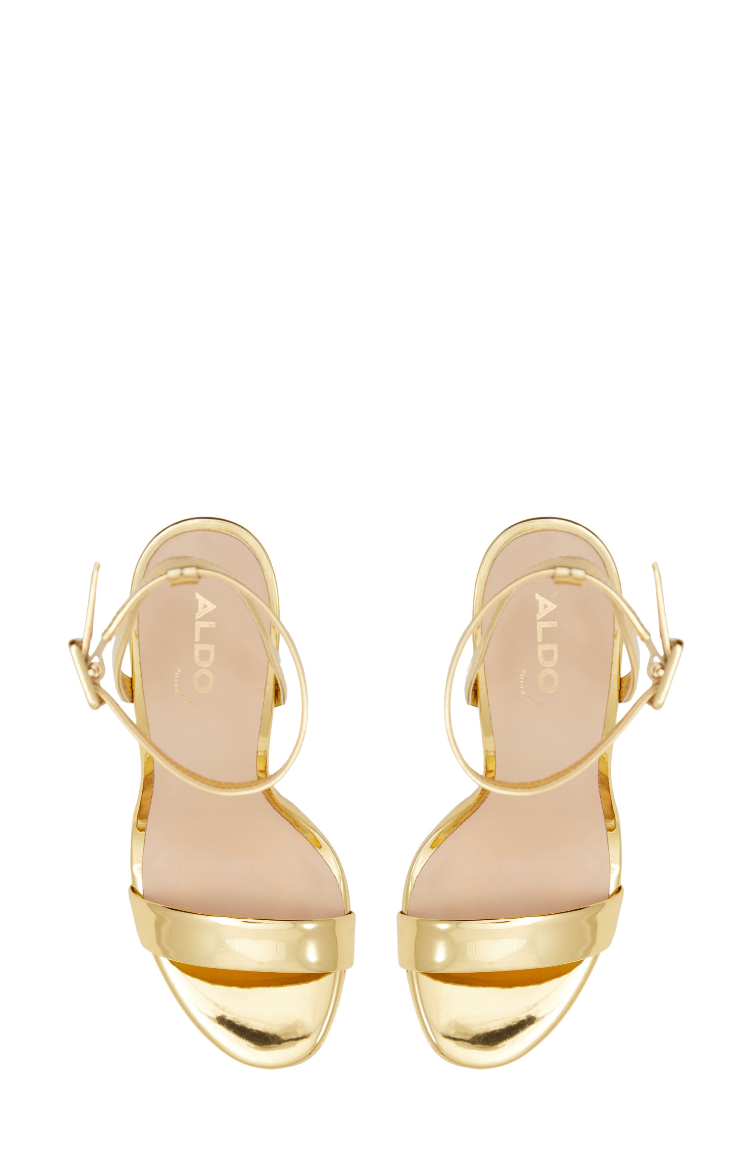 ALDO Kat Stiletto Sandal, Alternate, color, Gold