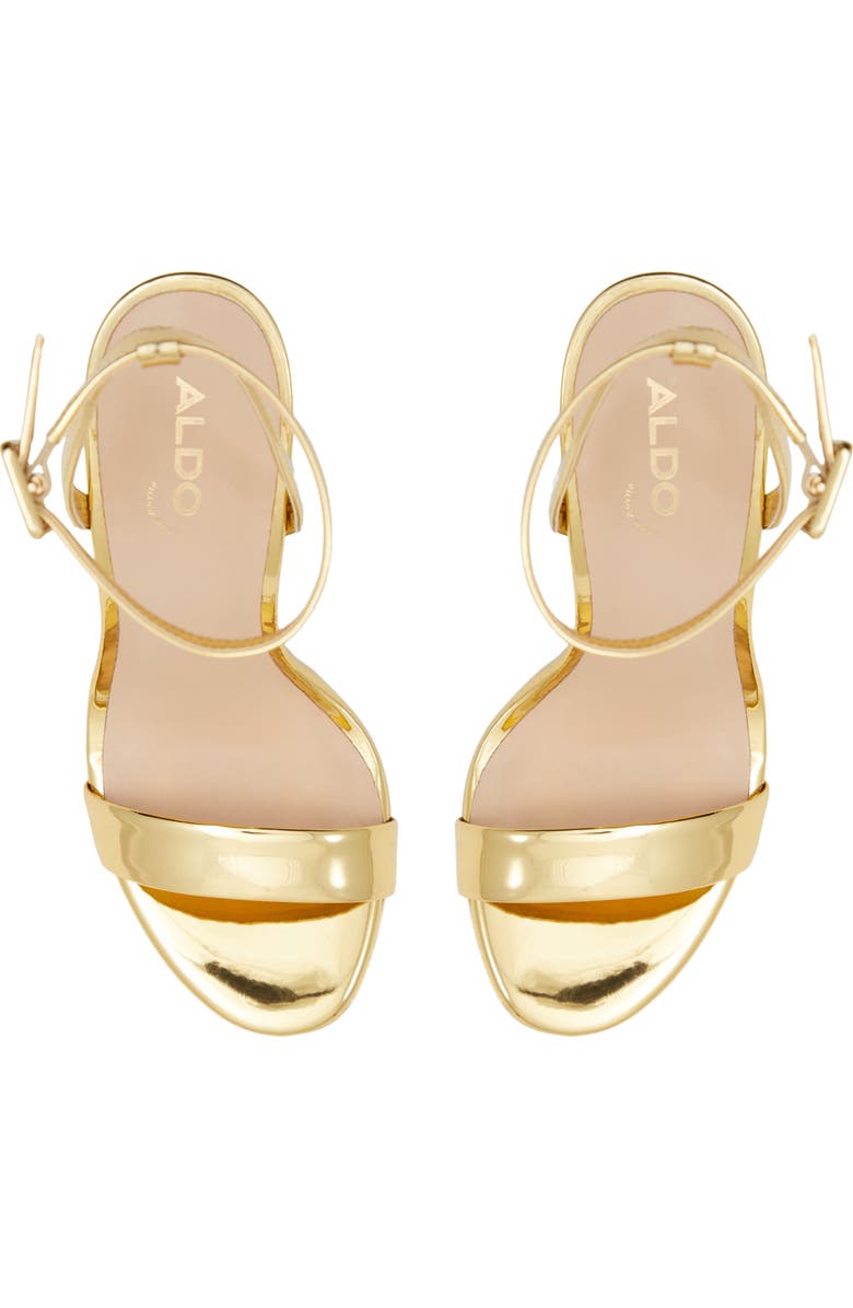 ALDO Kat Stiletto Sandal, Alternate, color, Gold