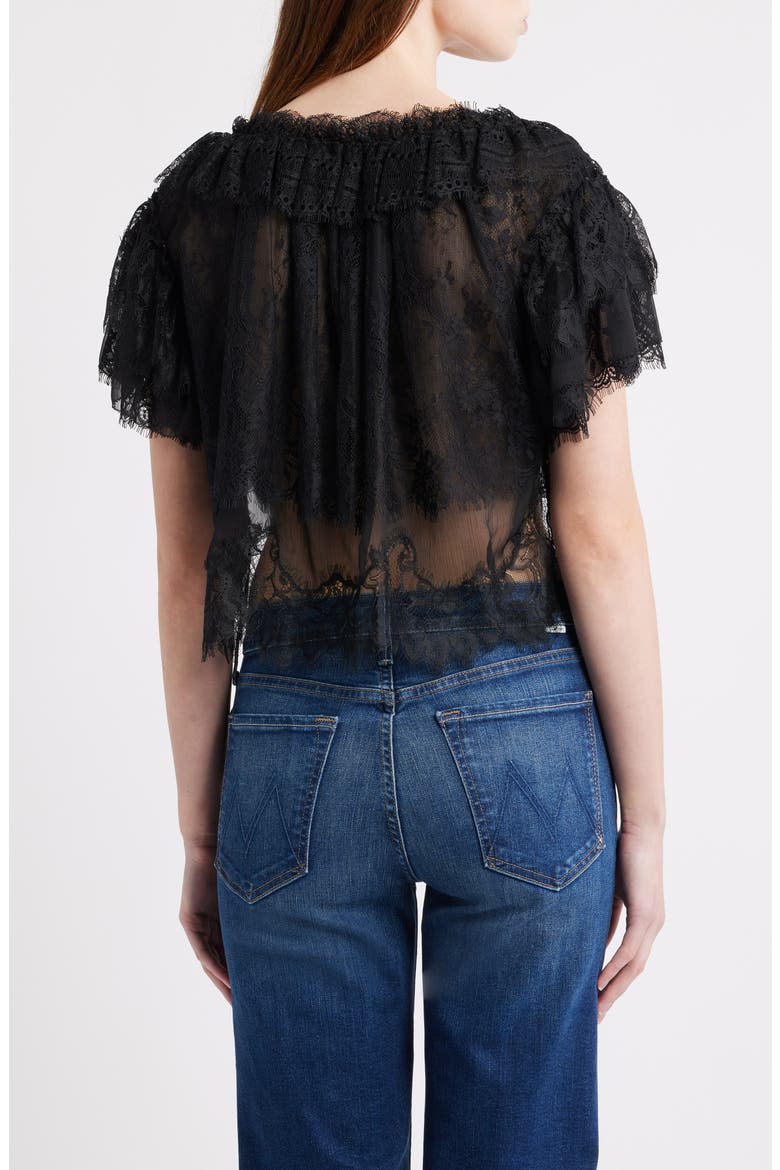 Vienne Lace Crop Top, Alternate, color, BLACK