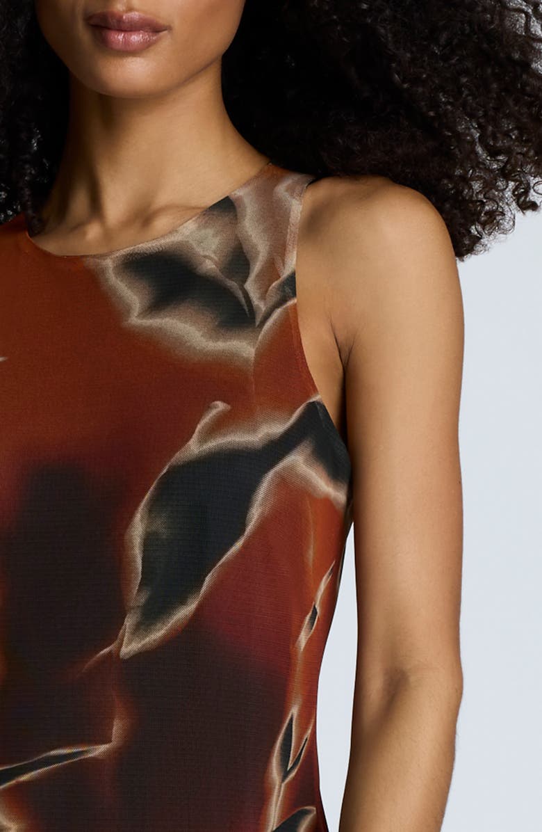 Kenneth Cole Sleeveless Print Maxi Dress, Alternate, color, Russet Multi