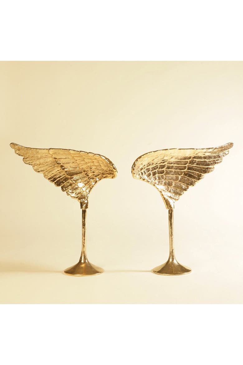 Wing Sculpture, Alternate, color, Gold - Left