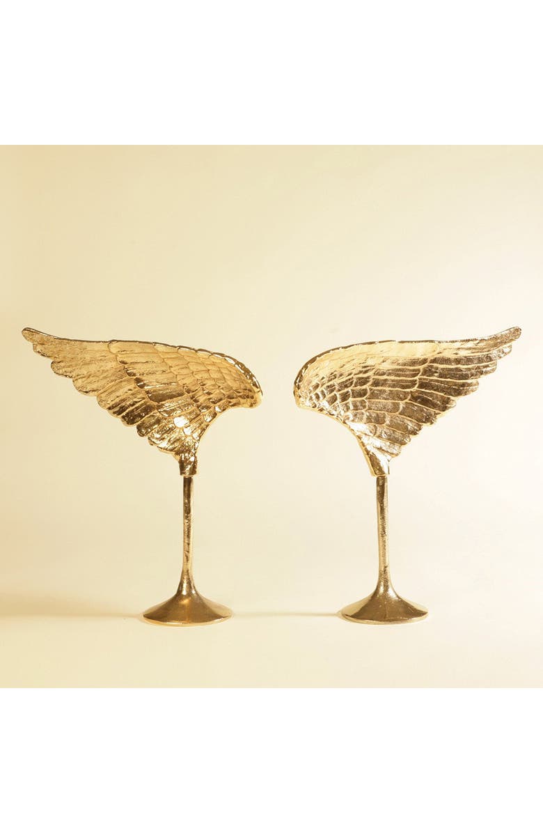 Lunares Wing Sculpture, Alternate, color, Gold - Left