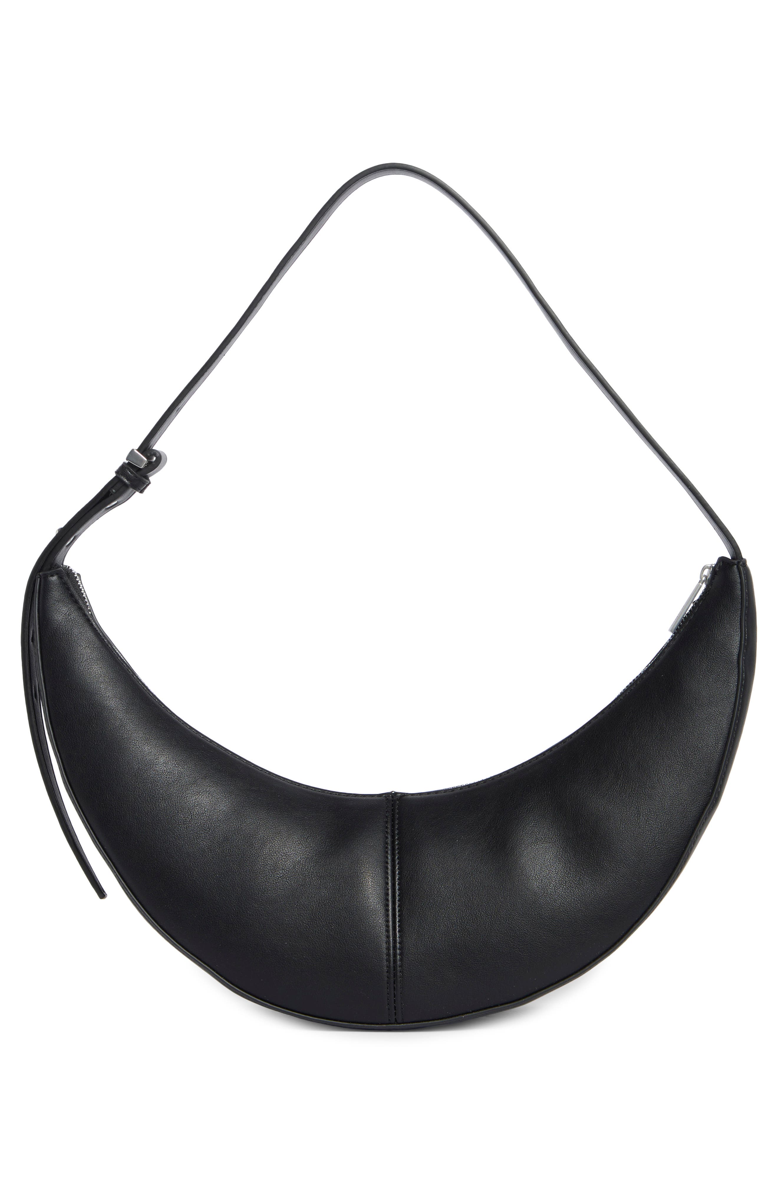 BCBG Skinny Crescent Sling Bag, Alternate, color, Black