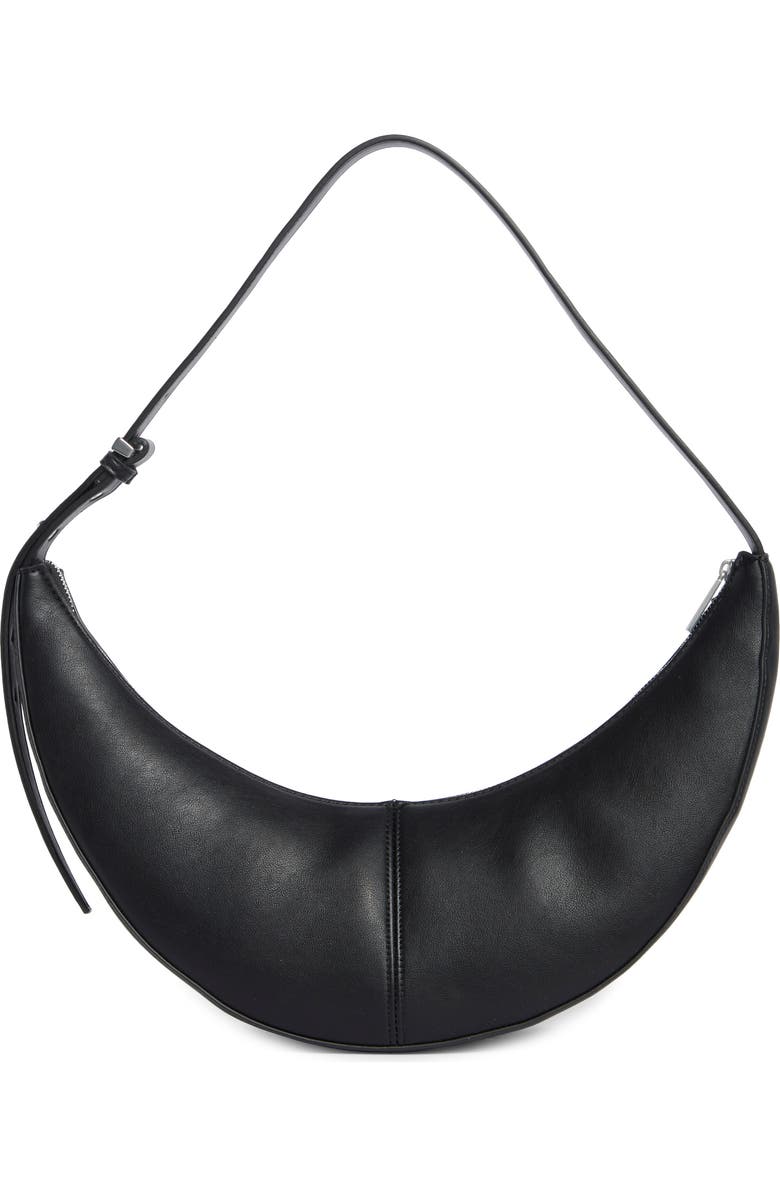BCBG Skinny Crescent Sling Bag, Alternate, color, Black