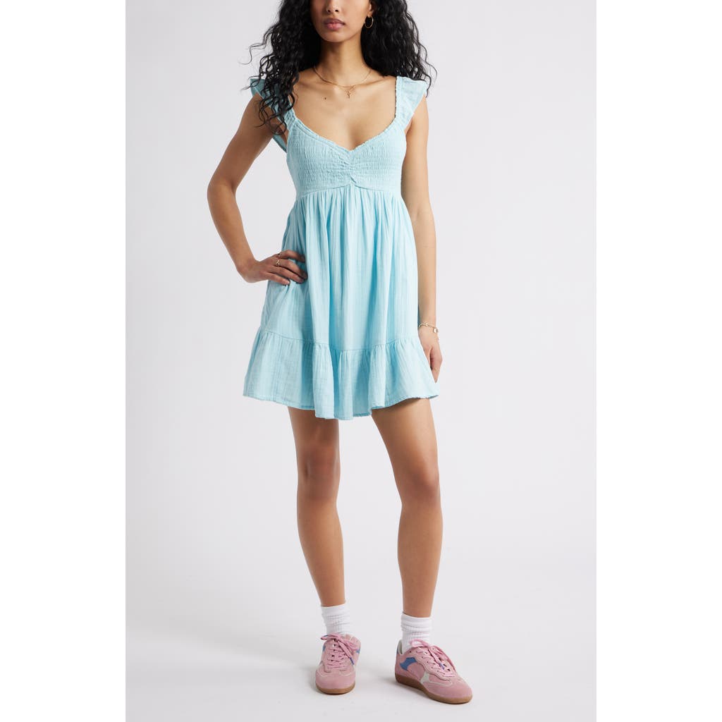 Bp. Cotton Gauze Skirted Romper