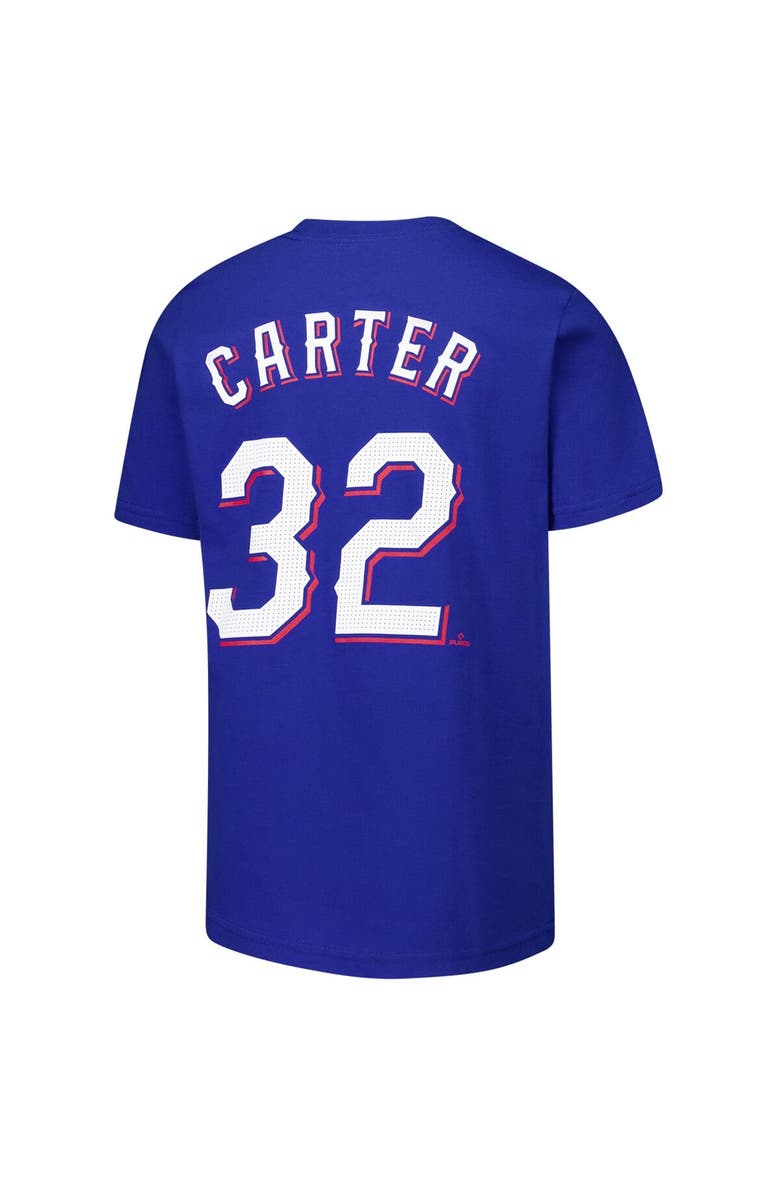 Nike Youth Nike Evan Carter Royal Texas Rangers Name & Number T-Shirt, Alternate, color, Royal
