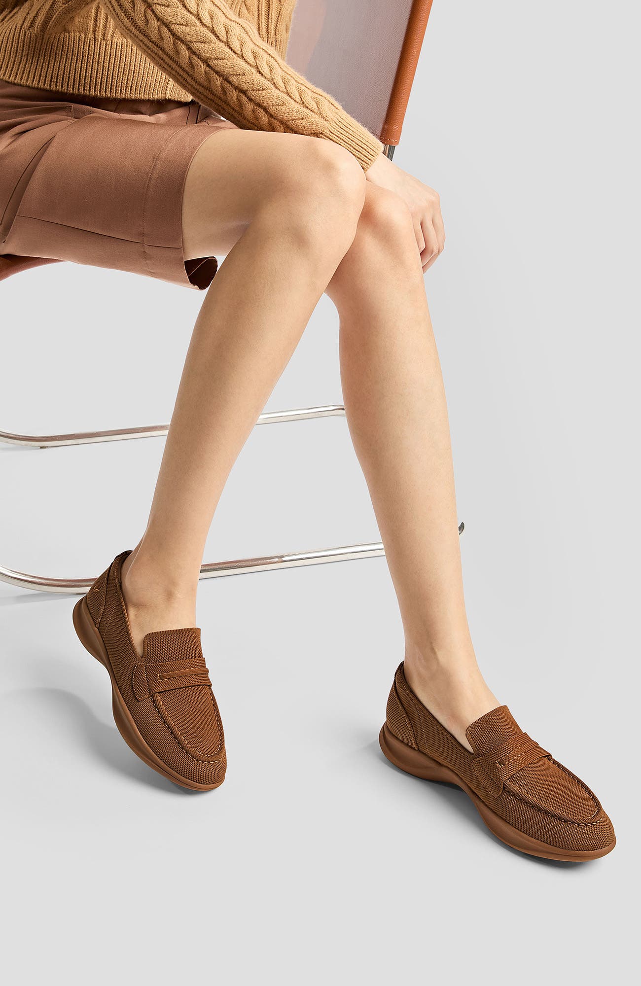 Walker Pro Hybrid Penny Loafers, Alternate, color, Caramel