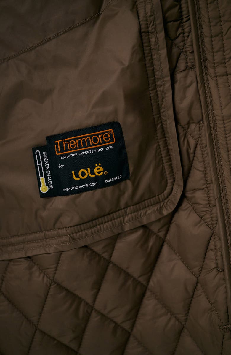 Lole Quilted Water Repellent Nylon Bomber Jacket, Alternate, color, Mocha