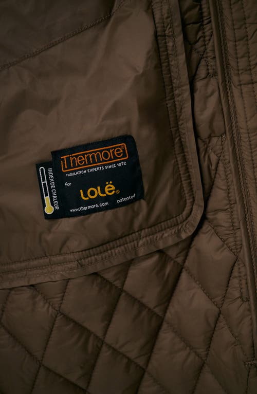 Lole Quilted Water Repellent Nylon Bomber Jacket In Brown