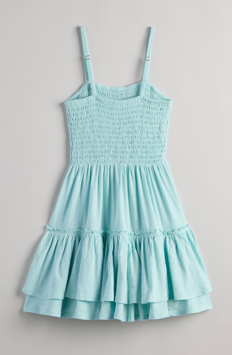 Treasure & Bond Kids' Smocked Cotton Sundress, Alternate, color, Blue Clearwater