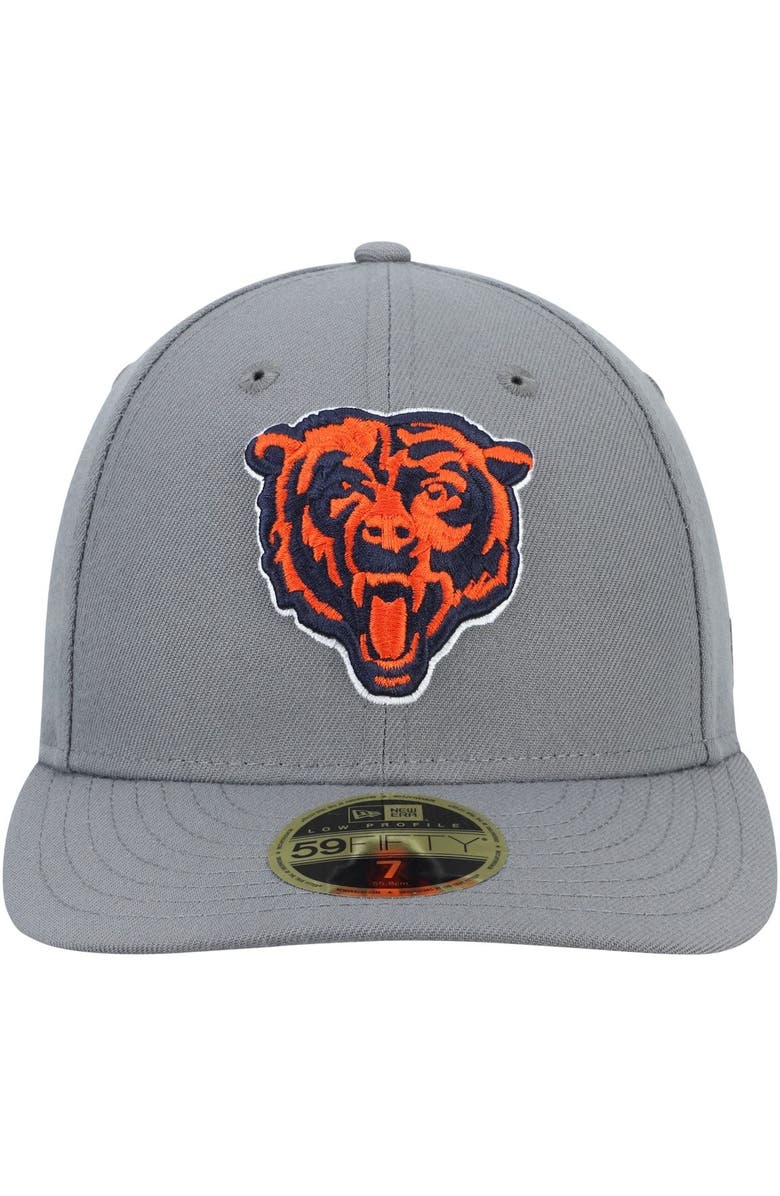 New Era Men's New Era Graphite Chicago Bears Alternate Logo Storm Low Profile 59FIFTY Fitted Hat, Alternate, color, 