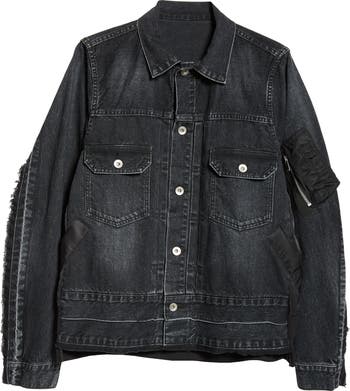 Sacai Denim & Nylon Twill Jacket | Nordstrom Sacai Denim & Nylon Twill Jacket | Nordstrom