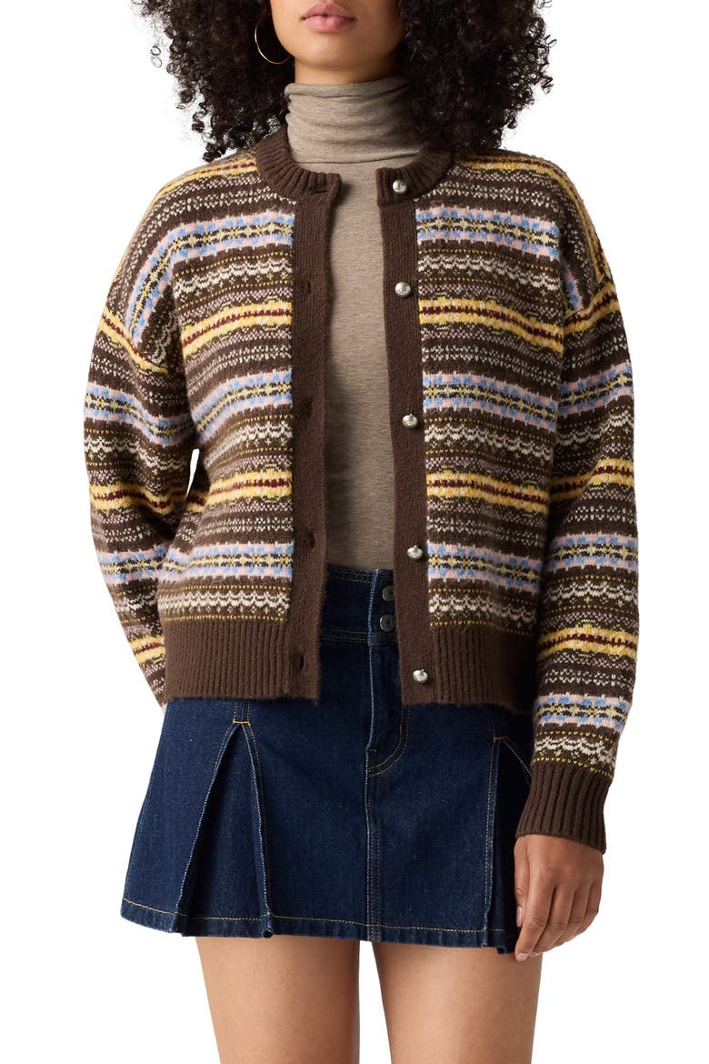 Fair Isle Cardigan, Main, color, LEA FAIRISLE JAVA