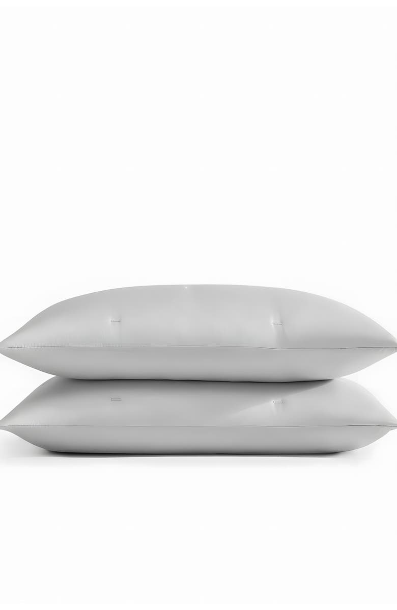 Sunday Citizen Silky Stitch Set of 2 Pillow Shams, Alternate, color, Pearl Gray