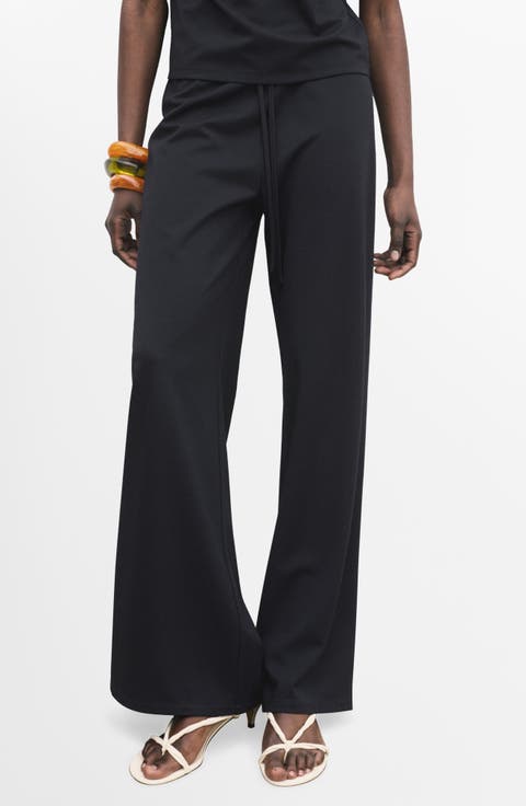 Drawstring Wide Leg Pants