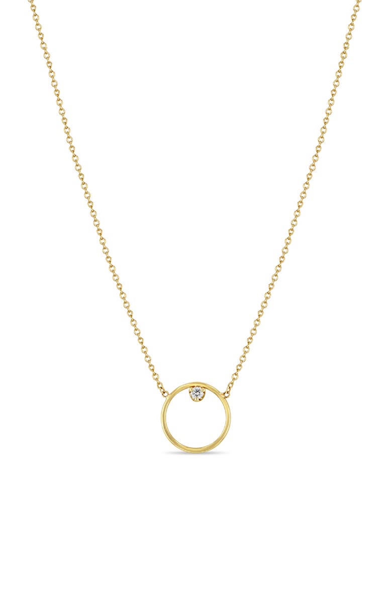 Zoë Chicco Diamond Circle Necklace, Main, color, 