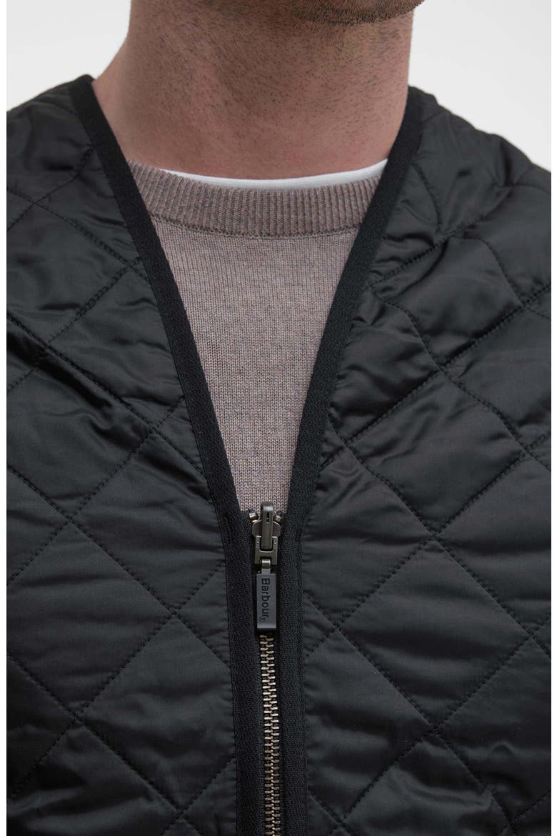 Zip Line Quilted Vest, Alternate, color, BLACK/ MODERN