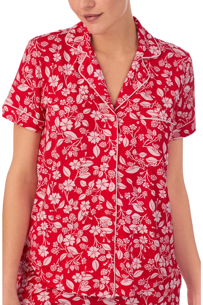 print short pajamas, Alternate, color, RED PRINT