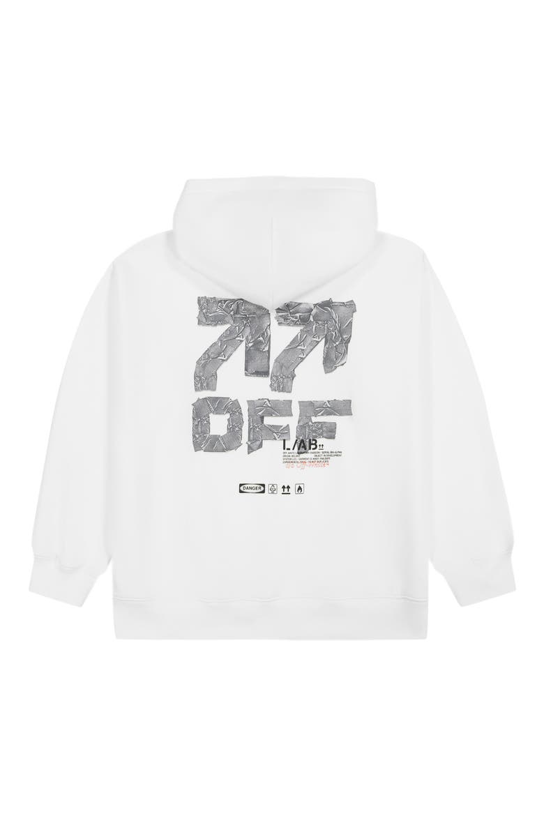 Kids' Active Duct Tape Graphic Hoodie, Alternate, color, WHITE