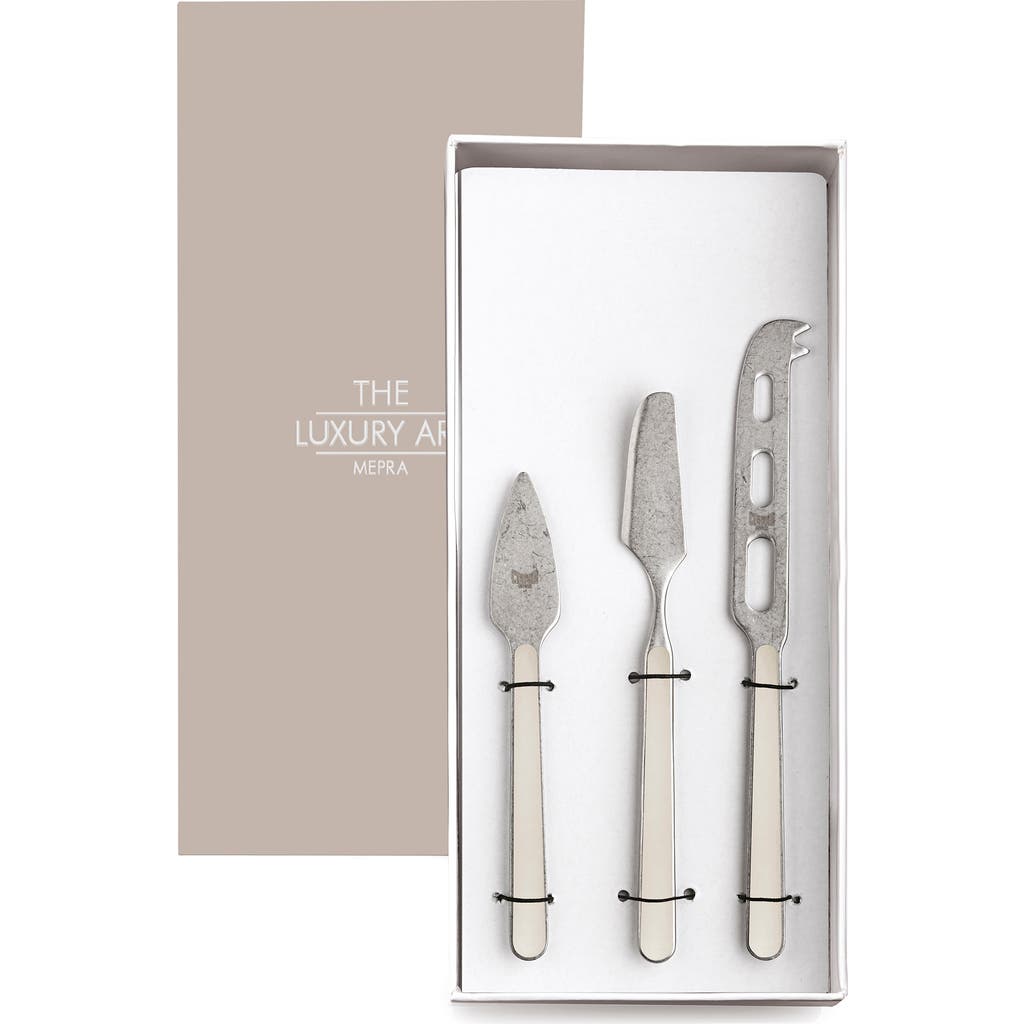 Mepra Fantasia Pewter Cheese Knives In Multi