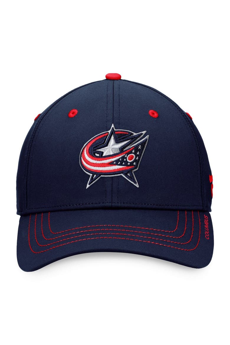 Men's Fanatics Branded Navy Columbus Blue Jackets Authentic Pro Rink Flex Hat, Alternate, color, Navy