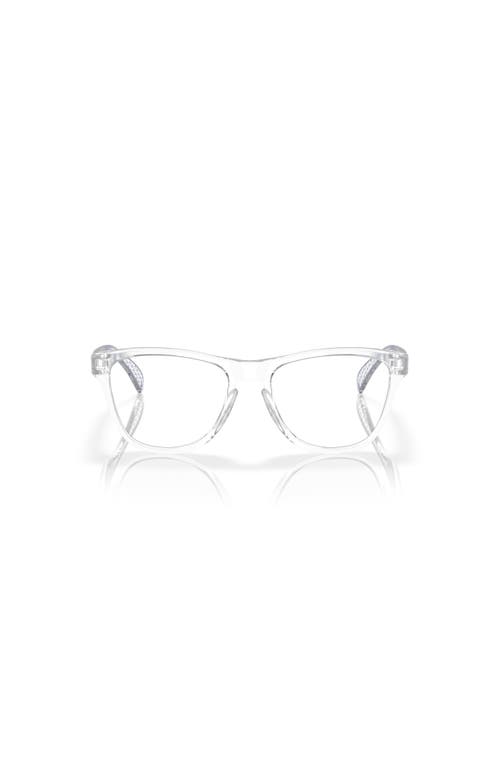 Oakley 48mm Round Optical Glasses In Transparent