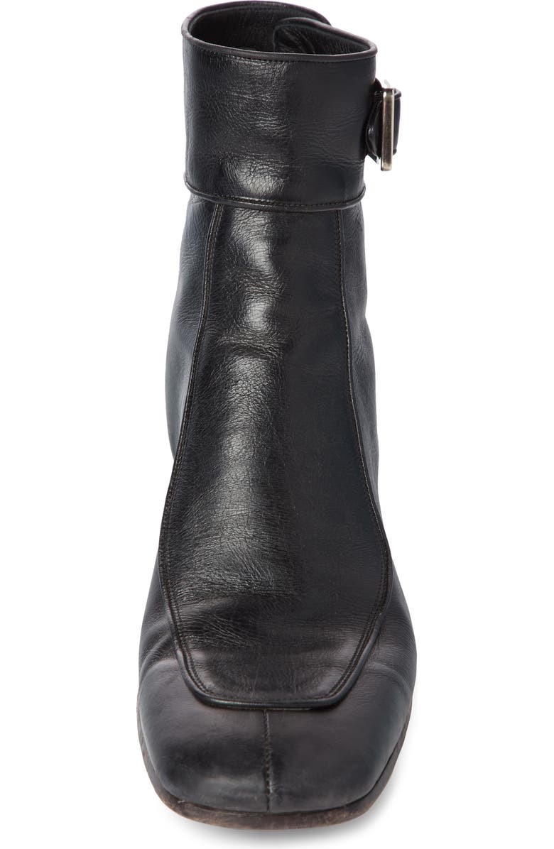 Saint Laurent Miles Buckle Cuff Boot, Alternate, color, Black Leather