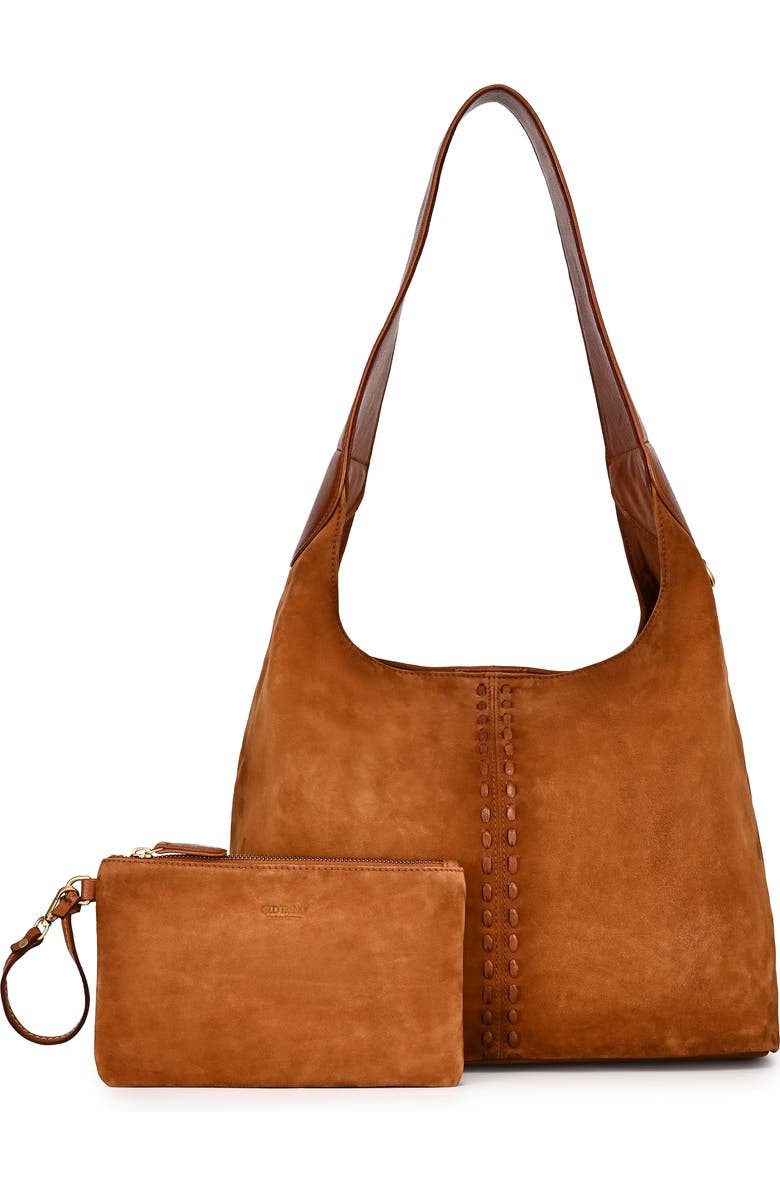 OLD TREND Hydrangea Medium Vintage Ombre Hobo Bag, Main, color, Cognac