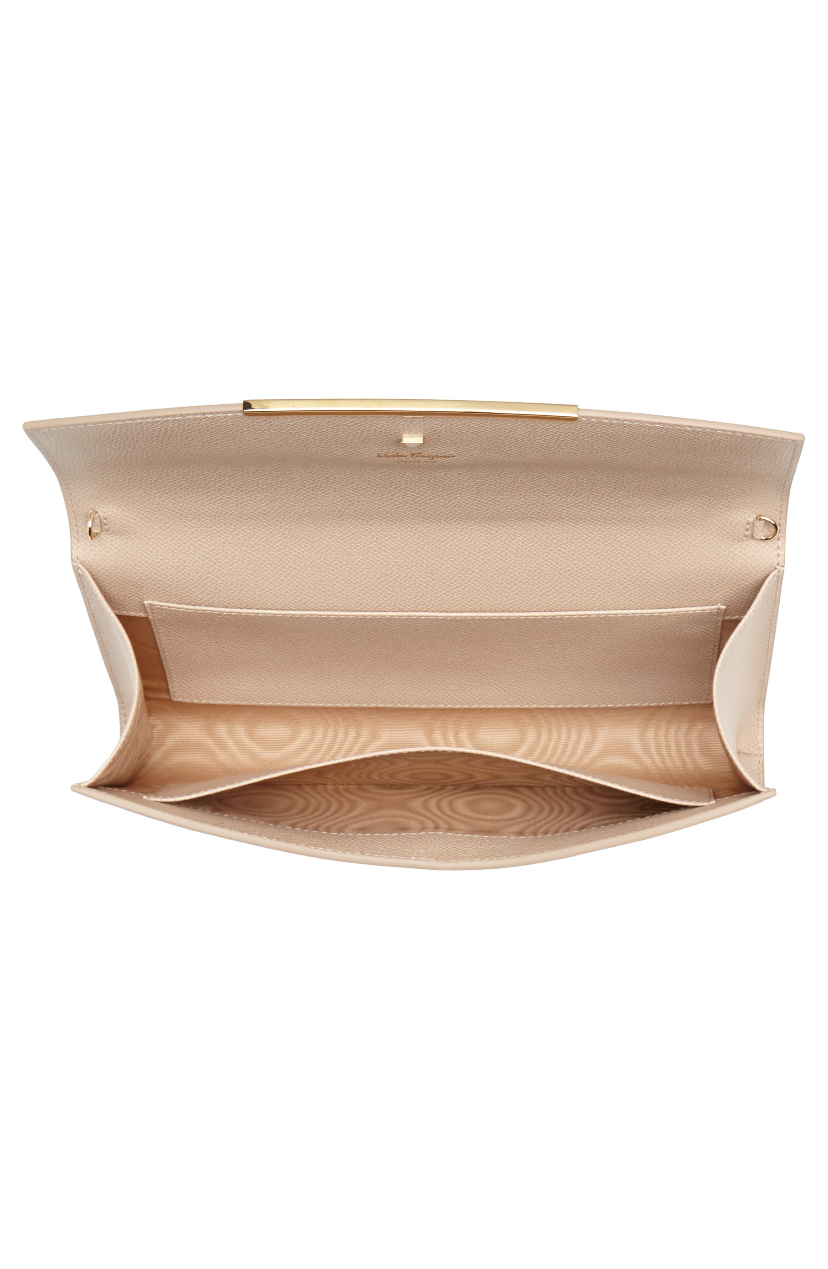 FERRAGAMO Salvatore Ferragamo Icona Leather Clutch, Alternate, color, 