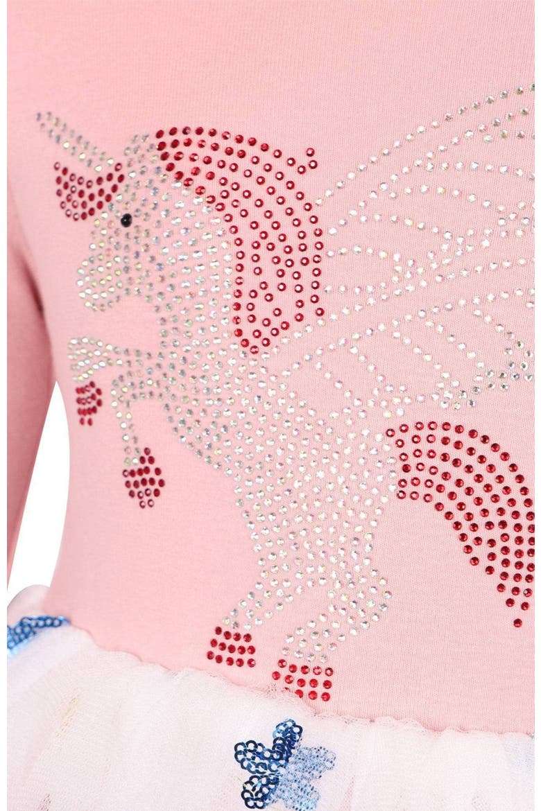Unicorn & Stars Tutu Dress, Alternate, color, Pink