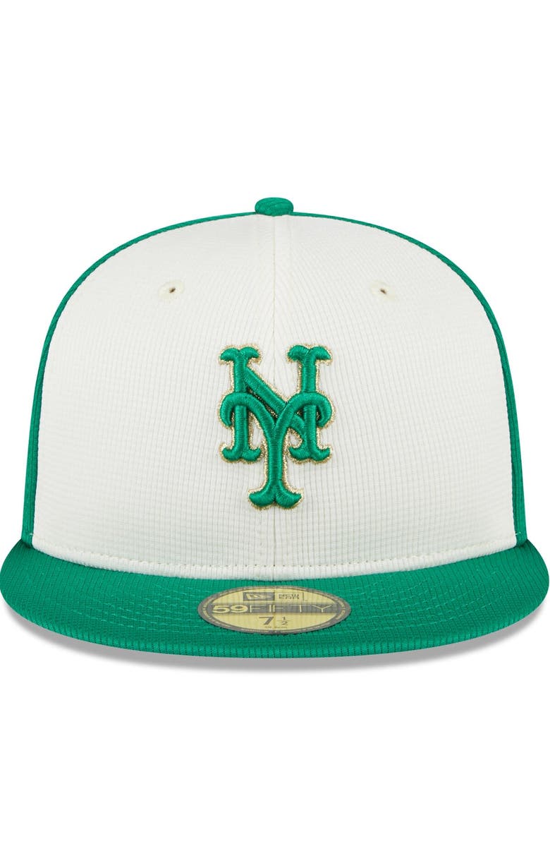New Era Men's New Era White/Green New York Mets 2024 St. Patrick's Day 59FIFTY Fitted Hat, Alternate, color,