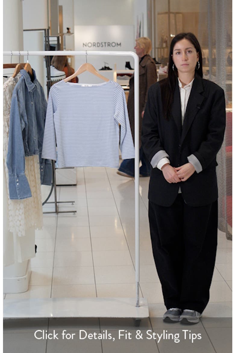 Stripe Boat Neck Top video