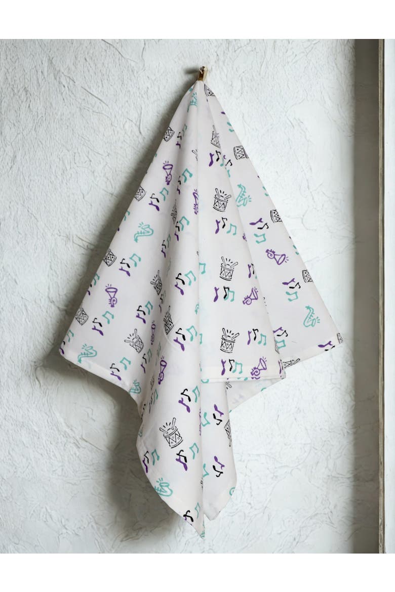 Second Line Cotton Tea Towel - Set of 2, Alternate, color, Blue
